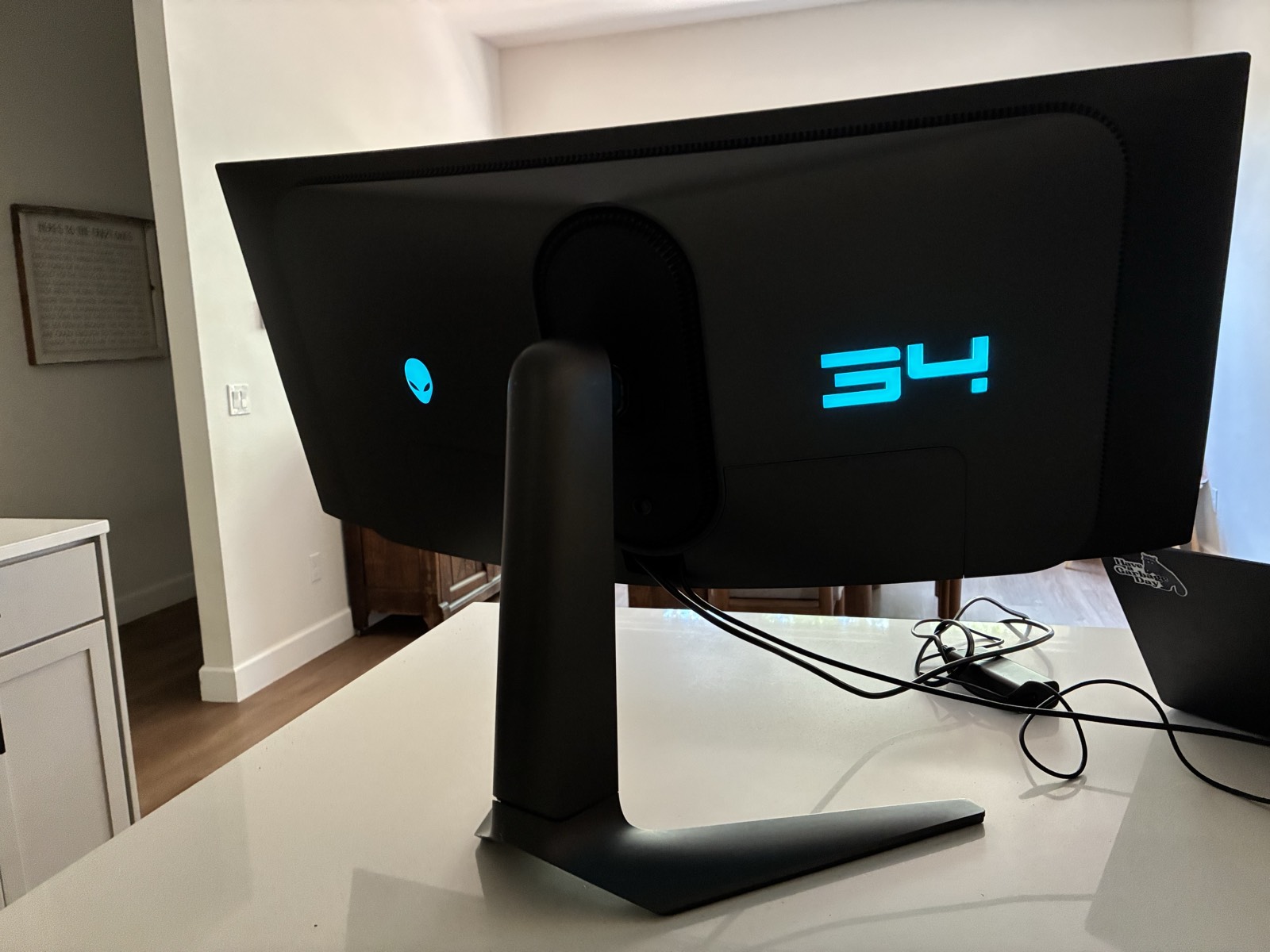 Rear of monitor with RGB lighting